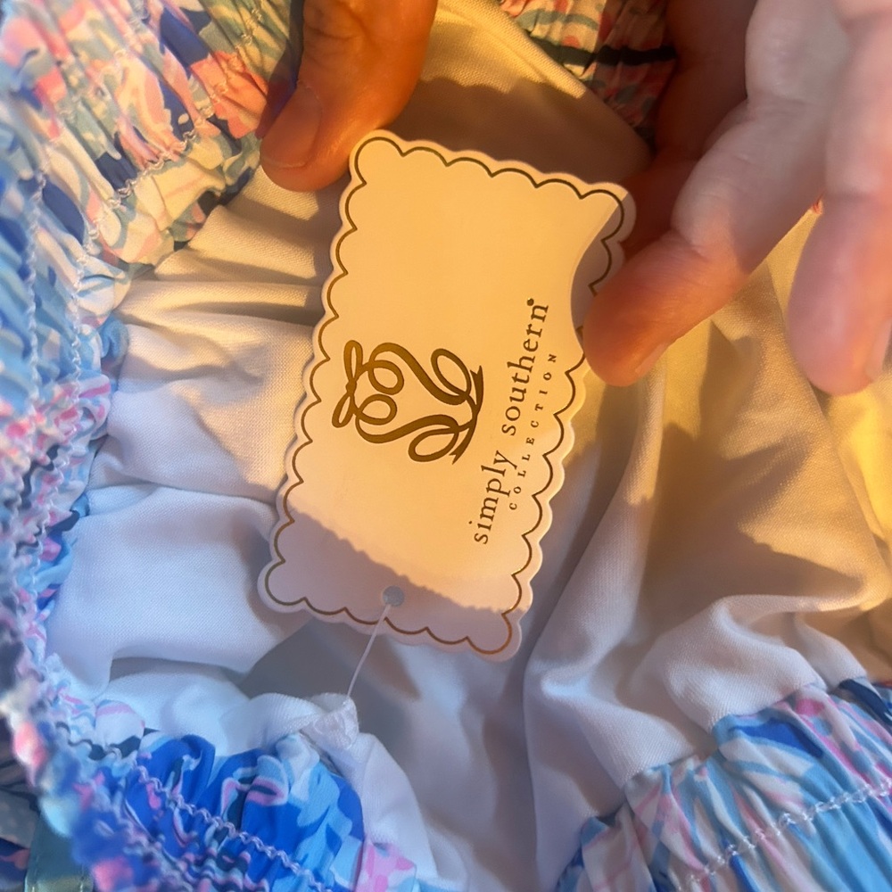 Simply Southern Blue and Pink Athletic Shorts - Picture 6 of 6